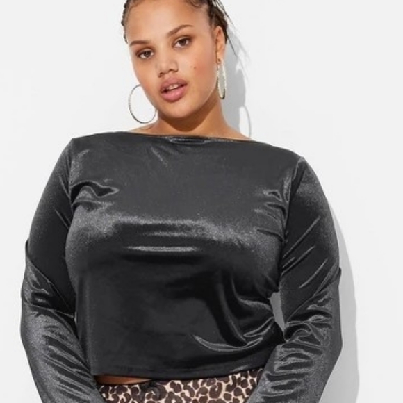 wild fable Tops - Wild Fable Shimmering Black Long Sleeve Top